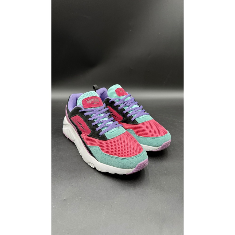 Superb Sportswear Mens Multi Color Mesh Suede Low Top Sneakers Size 11 US 44 EU
